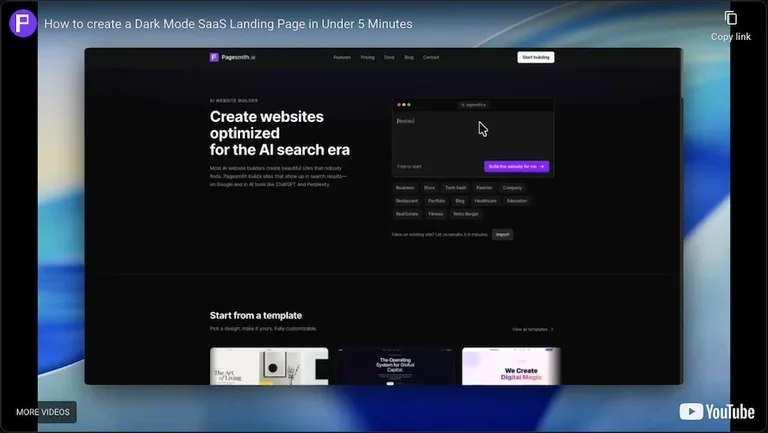 Pagesmith AI Editor Demo