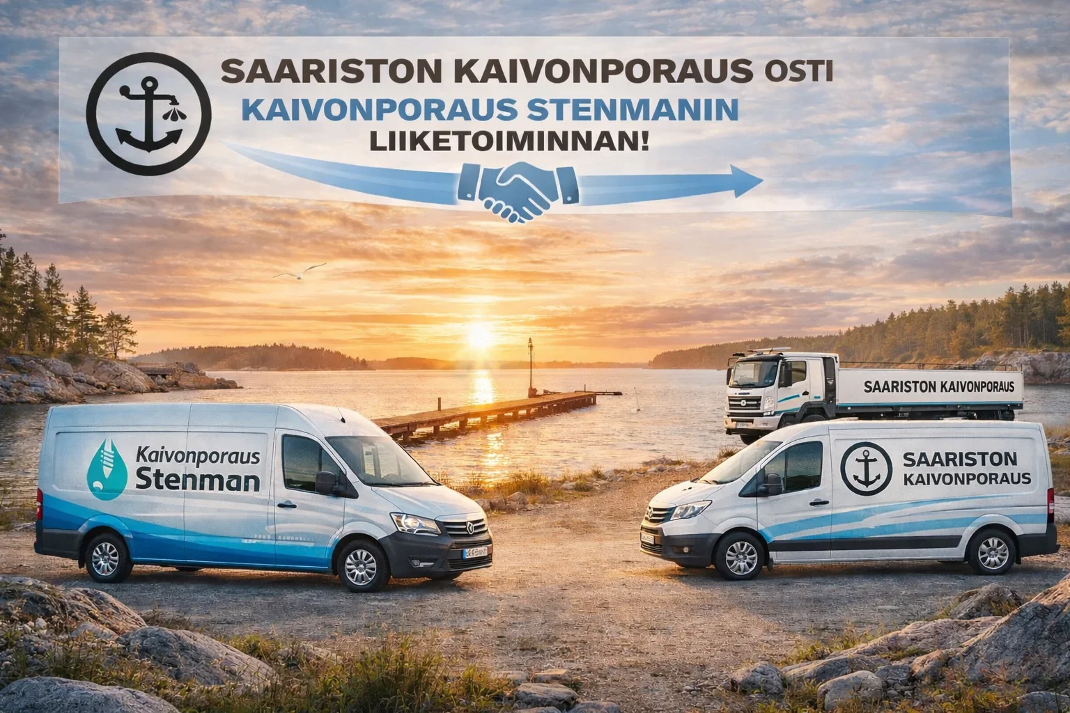 Saariston maisema ja kalustoa