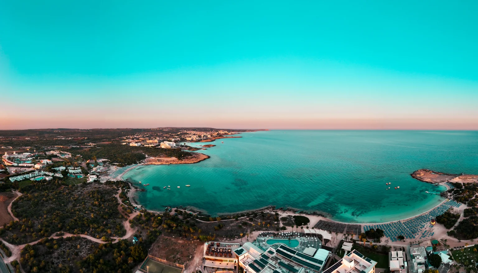 Aerial view of urban architecture