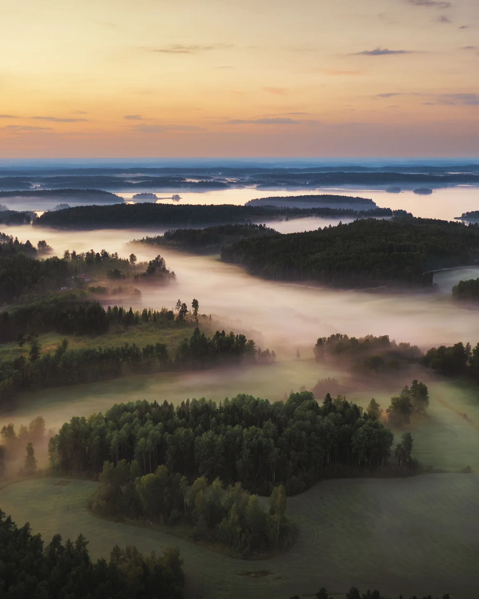 Drone aerial landscape