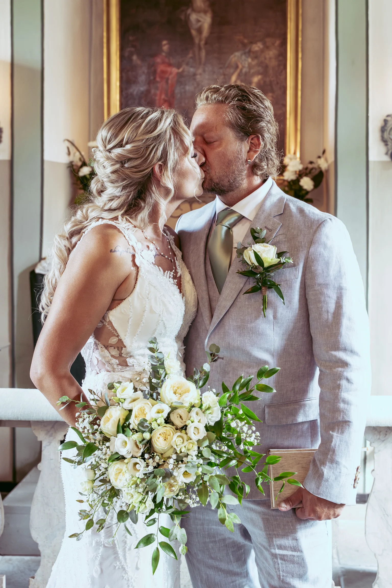 Cinematic wedding portrait