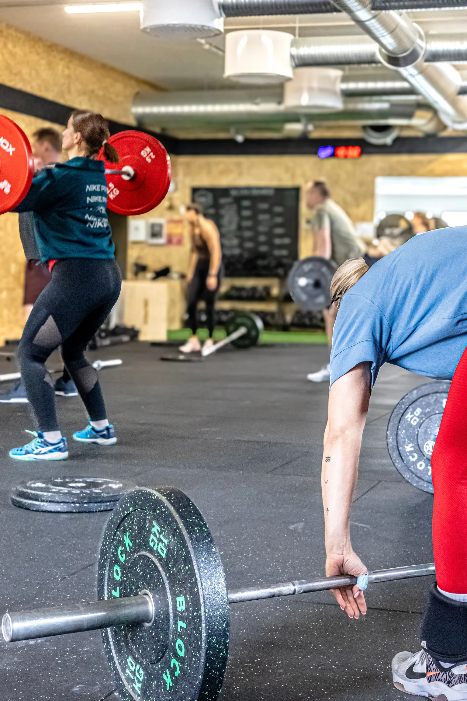 Athlete performing exercise