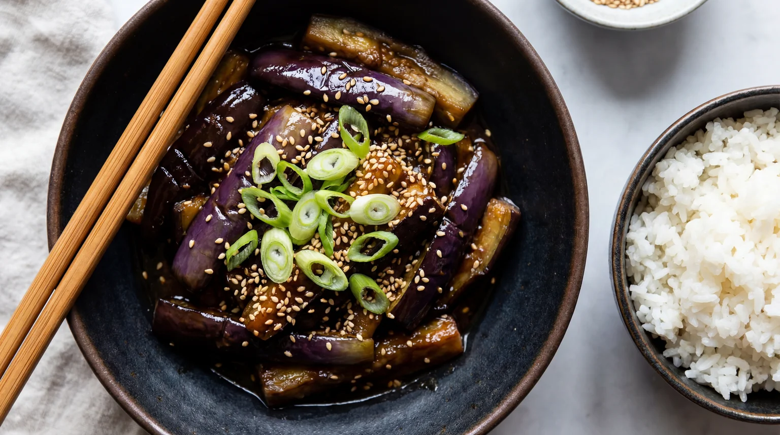 Chinese Eggplant with Garlic Sauce - Sichuan Style Stir Fry Recipe