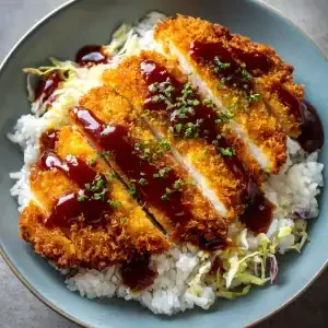 Japanese Katsu Bowl with Tonkatsu Sauce