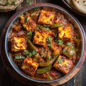 Easy Kadai Paneer with Bell Peppers