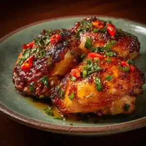 Spicy Miso Chicken Thighs