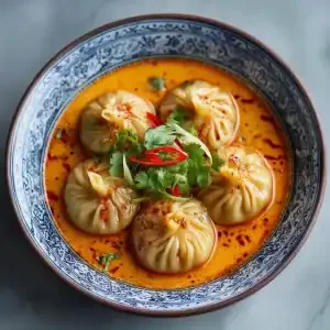 Homemade Thai Curry Soup Dumplings