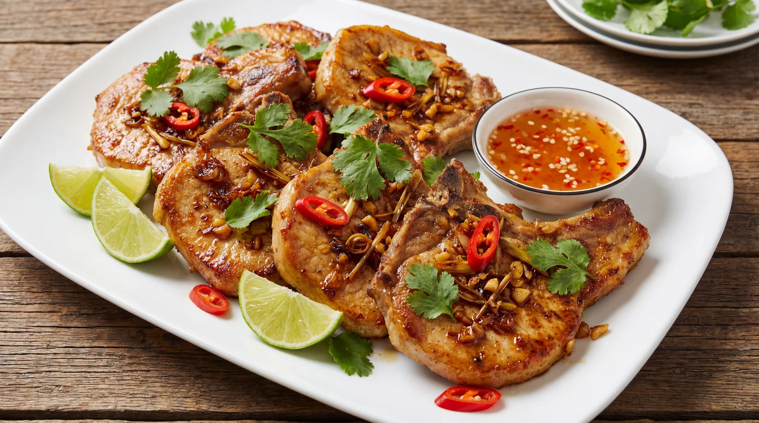 Easy Vietnamese Lemongrass Pork Chops