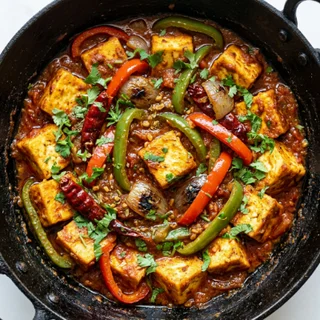 Easy Kadai Paneer with Bell Peppers