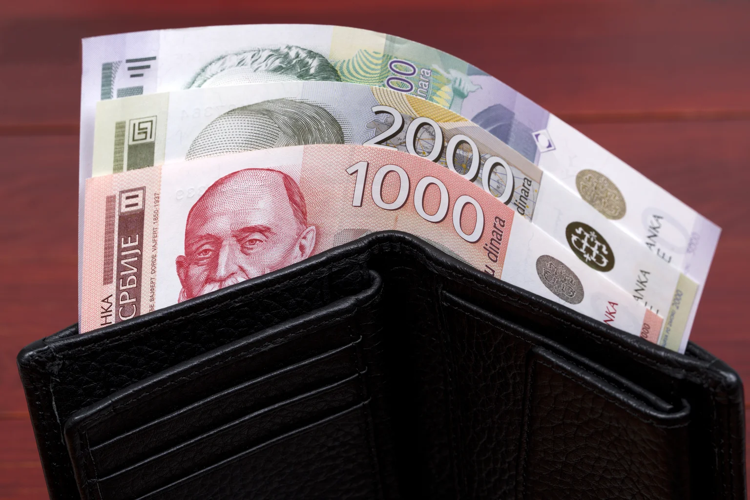Serbian Dinar in Wallet