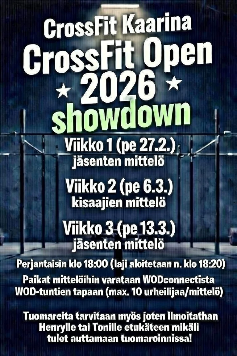 CrossFit Kaarina 2026 Open Showdownit!