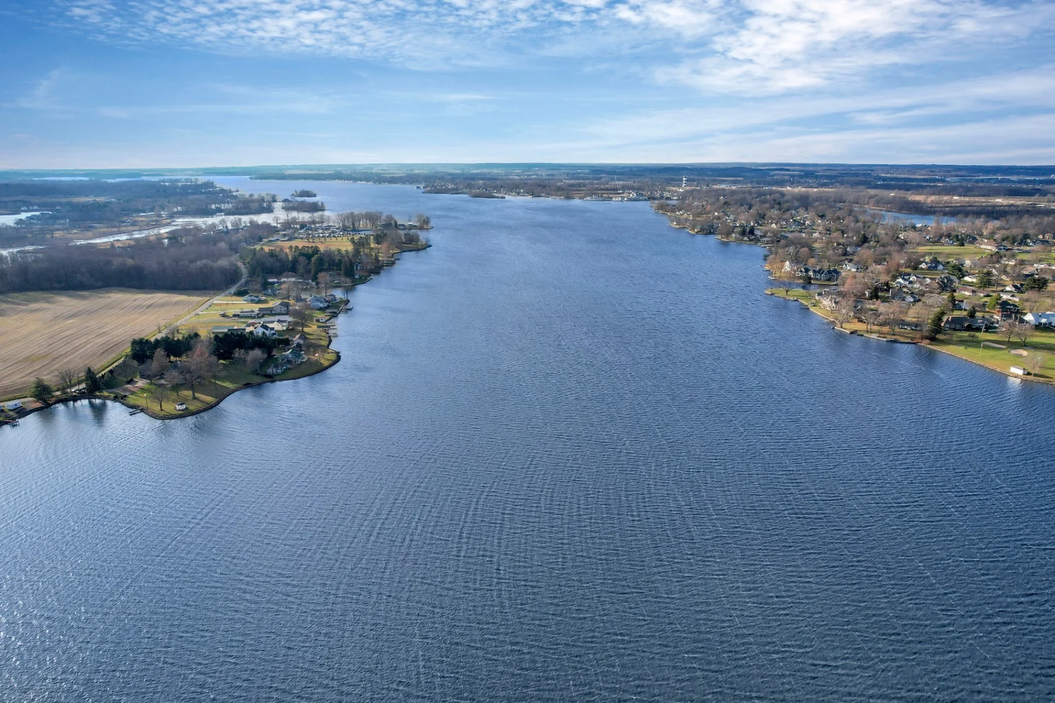 Aerial view of Buckeye Lake