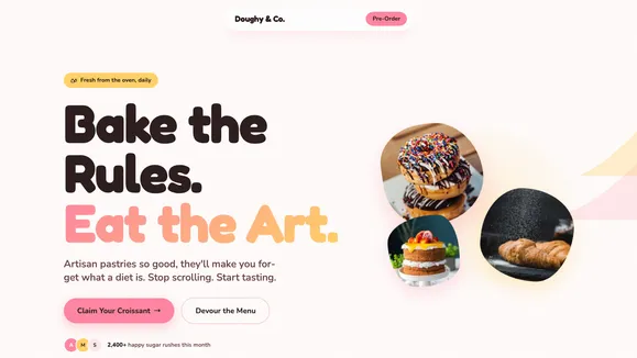Artisan Bakery template preview