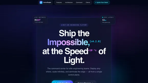 AuroraEngine SaaS template preview