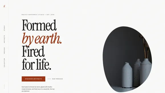 Clay & Kiln template preview