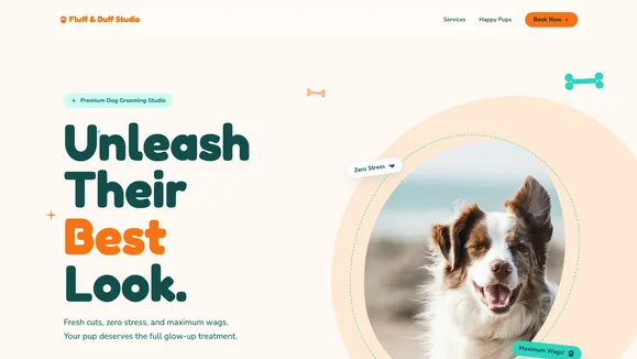 Fluffy Cuts template preview