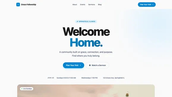 Grace Fellowship template preview