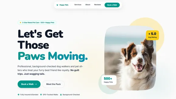 Happy Tails template preview