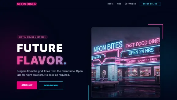 Neon Diner template preview