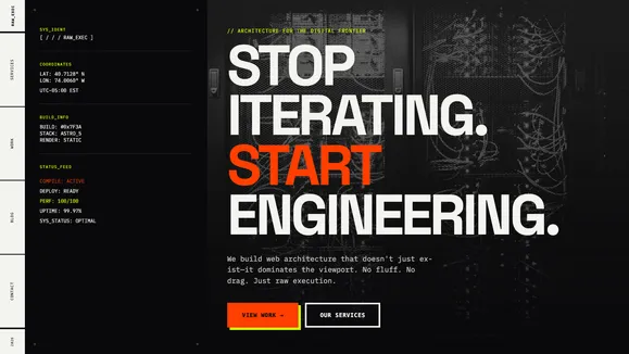 Raw Wireframe template preview
