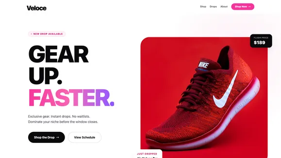 Swift Drop Shop template preview