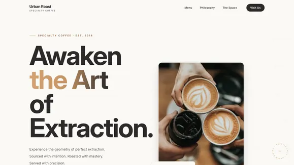 Urban Roast Cafe template preview