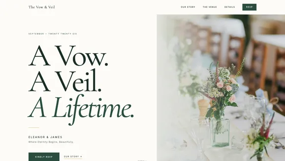 Vow & Veil template preview